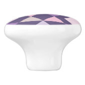 Lila arabisches geometrisches Muster Keramikknauf (Seitenansicht)
