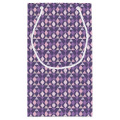 Lila arabisches geometrisches Muster Kleine Geschenktüte (Rückseite)