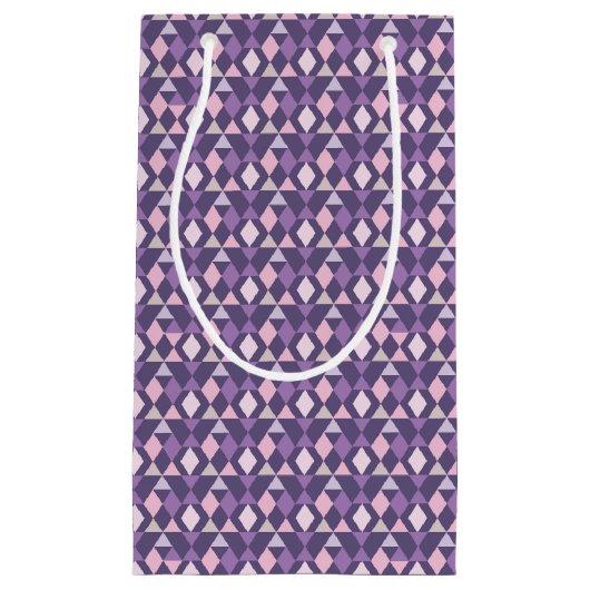 Lila arabisches geometrisches Muster Kleine Geschenktüte (Vorderseite)