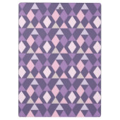Lila arabisches geometrisches Muster Klemmbrett (Rückseite)