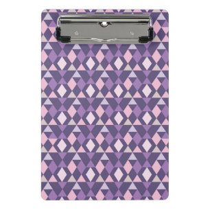 Lila arabisches geometrisches Muster Mini Klemmbrett