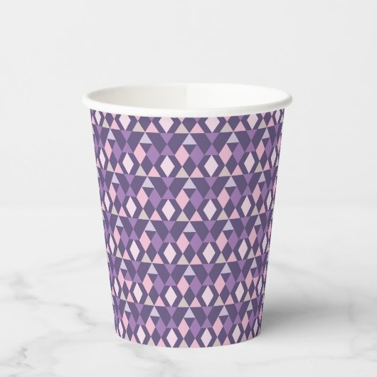 Lila arabisches geometrisches Muster Pappbecher (Links)