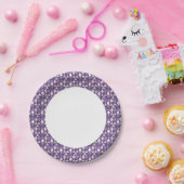 Lila Arabisches Geometrismuster Pappteller (Party)