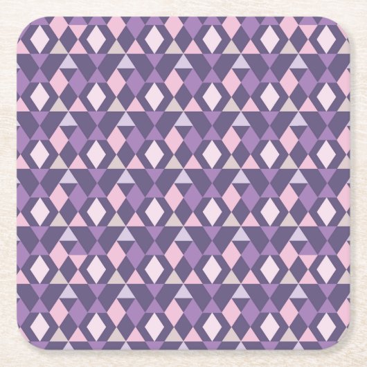 Lila Arabisches Geometrismuster Rechteckiger Pappuntersetzer (Vorderseite)