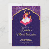Lila arabisches Muster grenzt an Mehndi