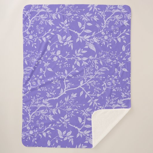 Lila Arboretum Sherpa Blanket Sherpadecke (Vorderseite)