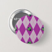 Lila Arglye Marienkäfer Button (Vorne & Hinten)