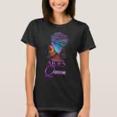 Lila Aries Queen African American April T-Shirt (Vorderseite)