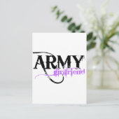 Lila Army-Freundin Postkarte (Stehend Vorderseite)