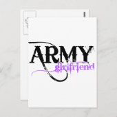 Lila Army-Freundin Postkarte (Vorne/Hinten)