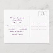 Lila Arrow-Antwort Postkarte (Rückseite)