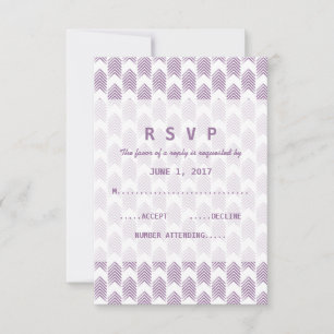 Lila Arrow-Antwortkarte RSVP Karte