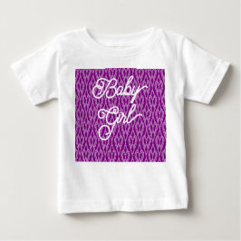 Lila Art Deco Blumenbeete Baby T-shirt