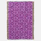 Lila Art Deco Blumenbeete Decke (Vorderseite Vertikal)