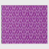 Lila Art Deco Blumenbeete Geschenkpapier (Flach)