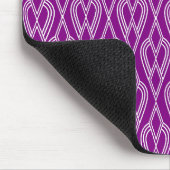 Lila Art Deco Blumenbeete Mousepad (Ecke)