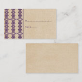 Lila Art Deco Border Platzkarte (Vorne/Hinten)