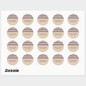 Lila Art Deco Border Wedding Stickers (Blatt)