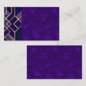 Lila Art Deco China Seide Business Card Visitenkarte (Vorne/Hinten)