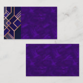 Lila Art-Déco-China Seide-Visitenkarte Visitenkarte (Vorne/Hinten)