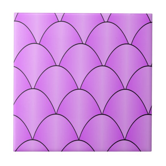 Lila Art Deco Design Fliese (Vorderseite)