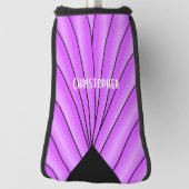 Lila Art Deco Design Golf Headcover (Rotieren 90)