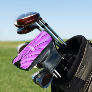 Lila Art Deco Design Golf Headcover