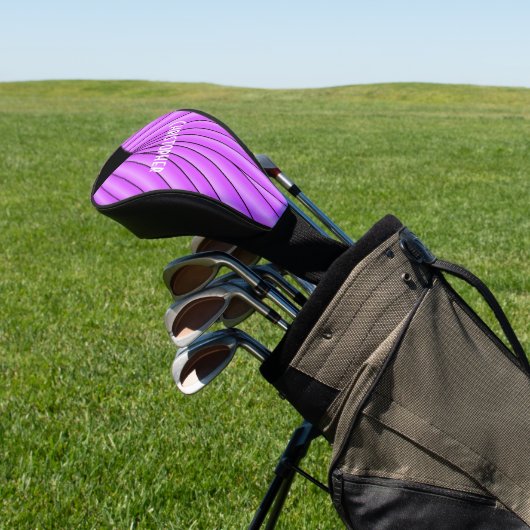 Lila Art Deco Design Golf Headcover (In SItu)