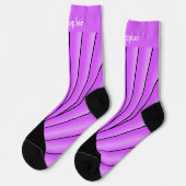 Lila Art Deco Design Socken (Linkes Detail)