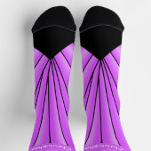 Lila Art Deco Design Socken (Oben)