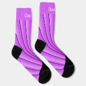 Lila Art Deco Design Socken (Rechts)