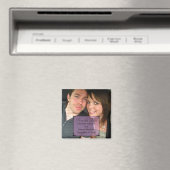 Lila Art Deco Frame speichern Magnet (In Situ (Geschirrspüler))