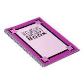 Lila Art Deco Geburtstagsbuch Notizblock (Rechte Seite)