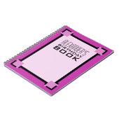 Lila Art Deco Geburtstagsbuch Notizblock (Linke Seite)