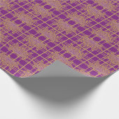 Lila Art Deco inspiriertes Grafikdesign Geschenkpapier (Ecke)