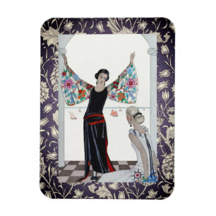 Lila Art Déco Magnet