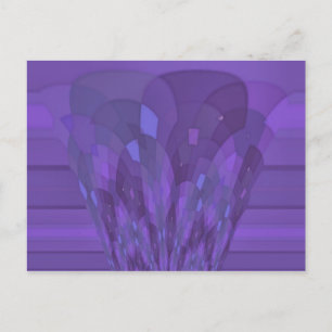 Lila Art Deco Postkarte