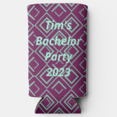 Lila Art Deco Selters Dosenkühler (Vorderseite)