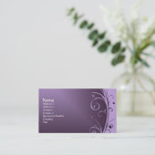 Lila Art Deco Vintage Visitenkarte (Stehend Vorderseite)