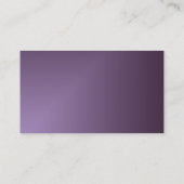 Lila Art Deco Vintage Visitenkarte (Rückseite)