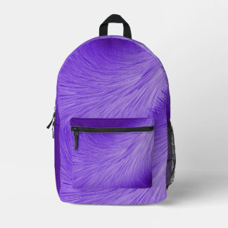 lila Art Line Bedruckter Rucksack