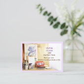 Lila Art Teacher/Tutor/Educational Art-Klasse Visitenkarte (Stehend Vorderseite)