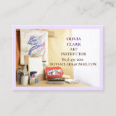 Lila Art Teacher/Tutor/Educational Art-Klasse Visitenkarte (Vorderseite)