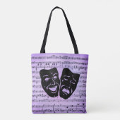 Lila Art Unites Theater Masken Tasche (Rückseite)