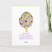 Lila Artichocard Karte (Rückseite)