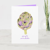 Lila Artichocard Karte (Vorderseite)