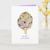 Lila Artichocard Karte (Gelbe Blume)