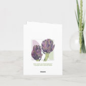 Lila Artichokarten Karte (Rückseite)