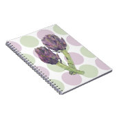Lila Artichoke-Dots-Notebook Notizblock (Rechte Seite)