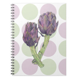 Lila Artichoke-Dots-Notebook Notizblock